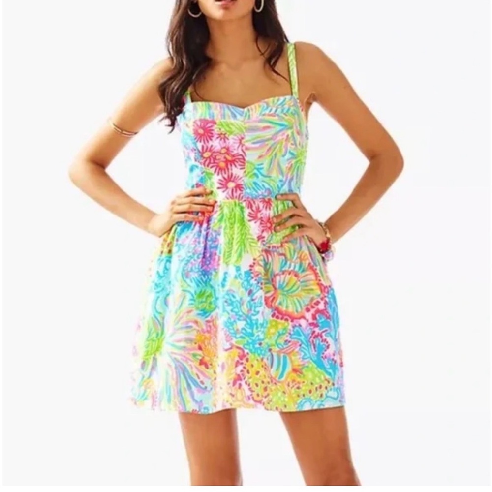 🪸 Lilly Pulitzer Ardleigh lovers coral dress sz 0
